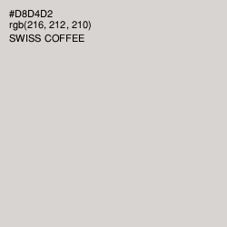 #D8D4D2 - Swiss Coffee Color Image